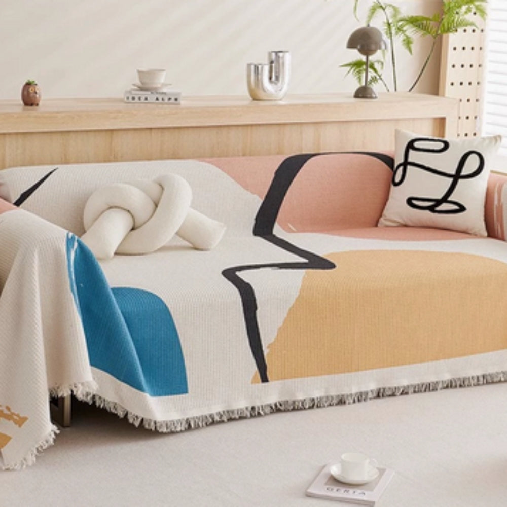 Sofa Cover Abstract Design Cotton-Polyester | Lumiere 2