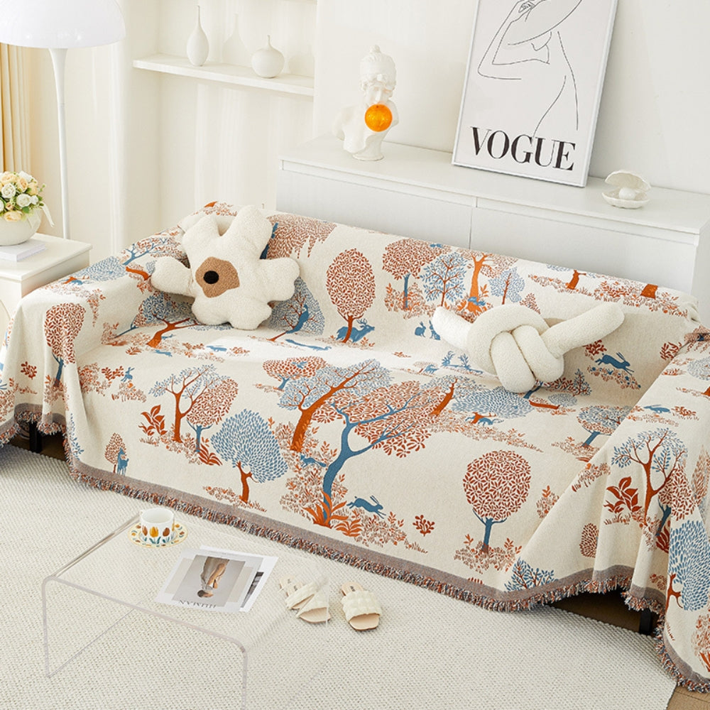 Sofa Cover Beige Chenille Ultra-Soft | Eden Grove 2