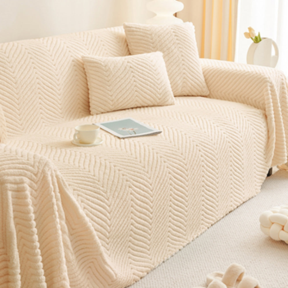 Sofa Cover Grey Microfibre | Elegant Comfort 6