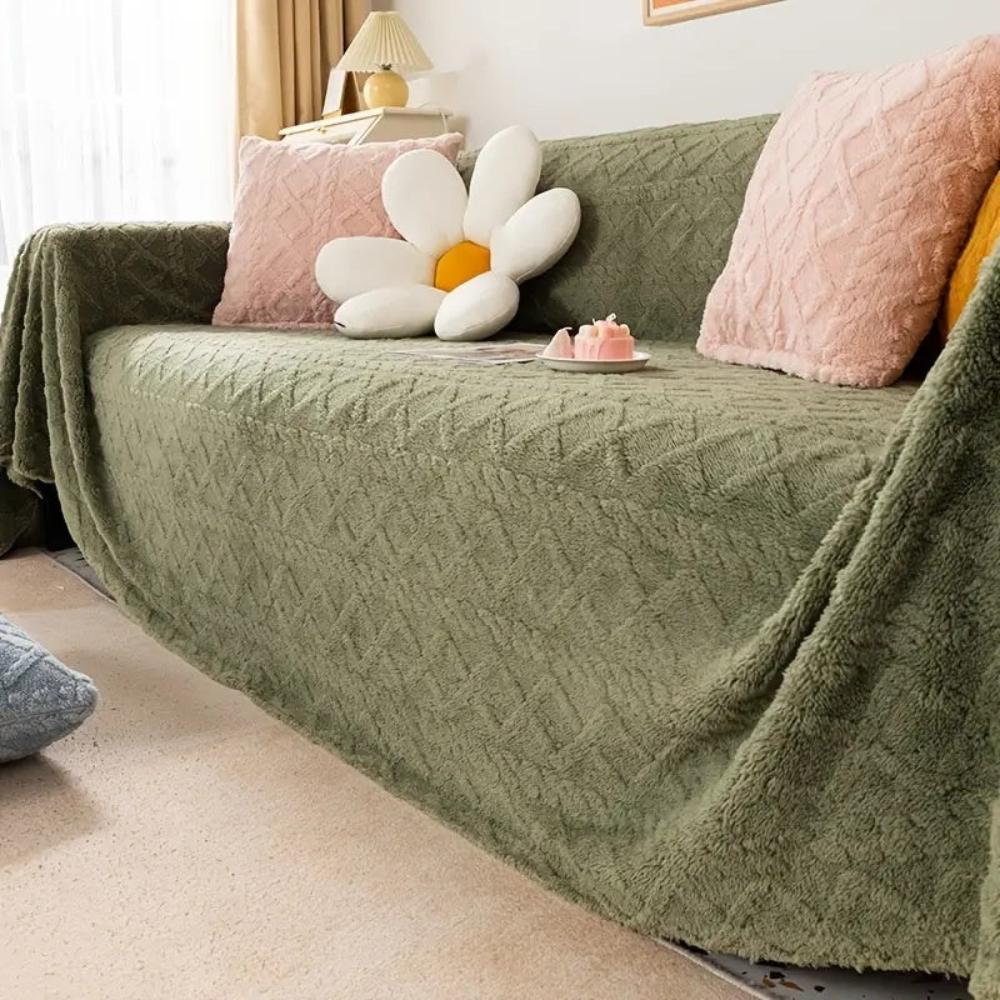 Sofa Cover Beige Cashmere Slipcover | Cozy Comfort 5