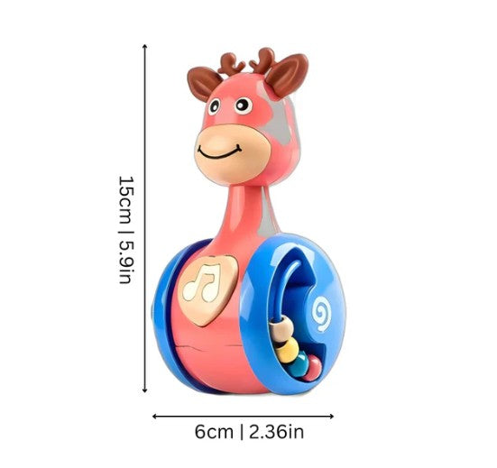Baby Rolling Toy Pink Plastic Dinosaur | Playful Buddy-3