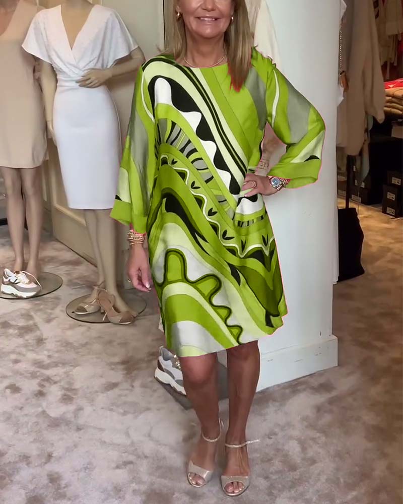 Women Abstract Print Dress | Leona