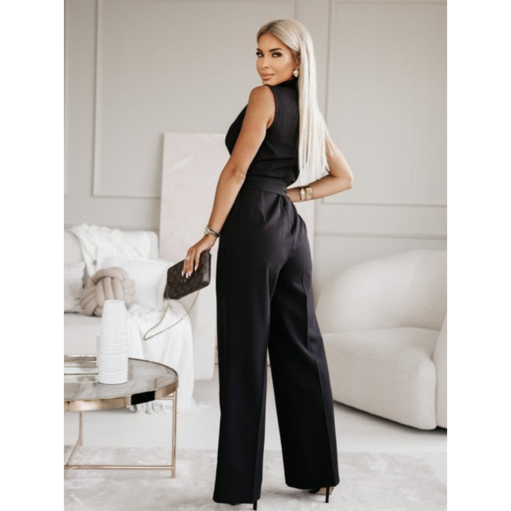Sleeveless Jumpsuit with Wide-Leg Pants | Carmela
