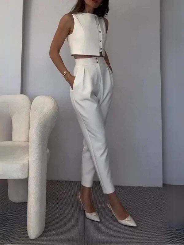 Women Sleeveless Co-Ord Set | Alina