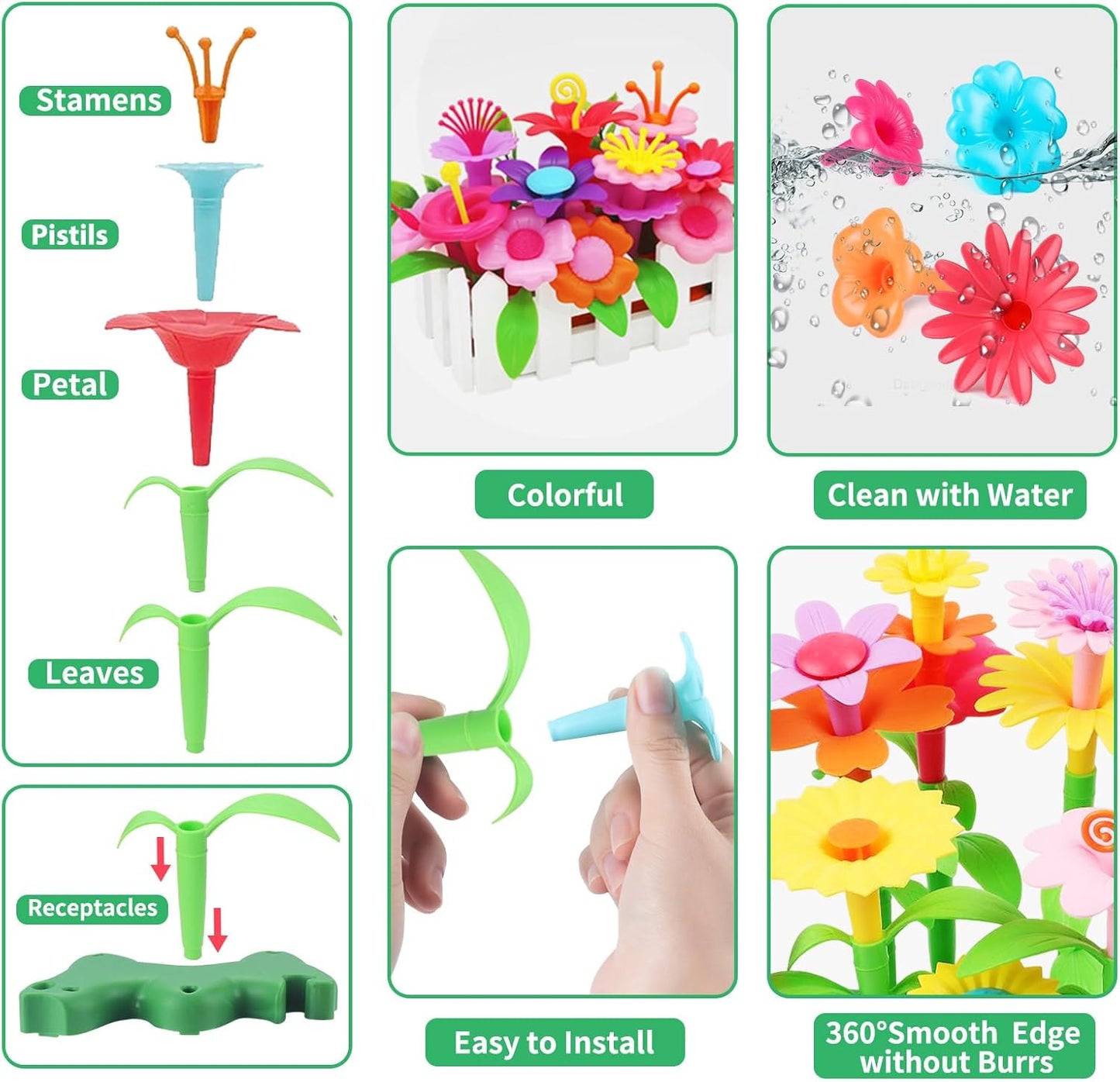 Kids Building Toy Set Multicolor Plastic | Blooming Creativity-4