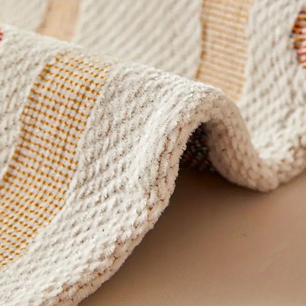 Sofa Cover Beige Chenille | Breezy Bubbles 6