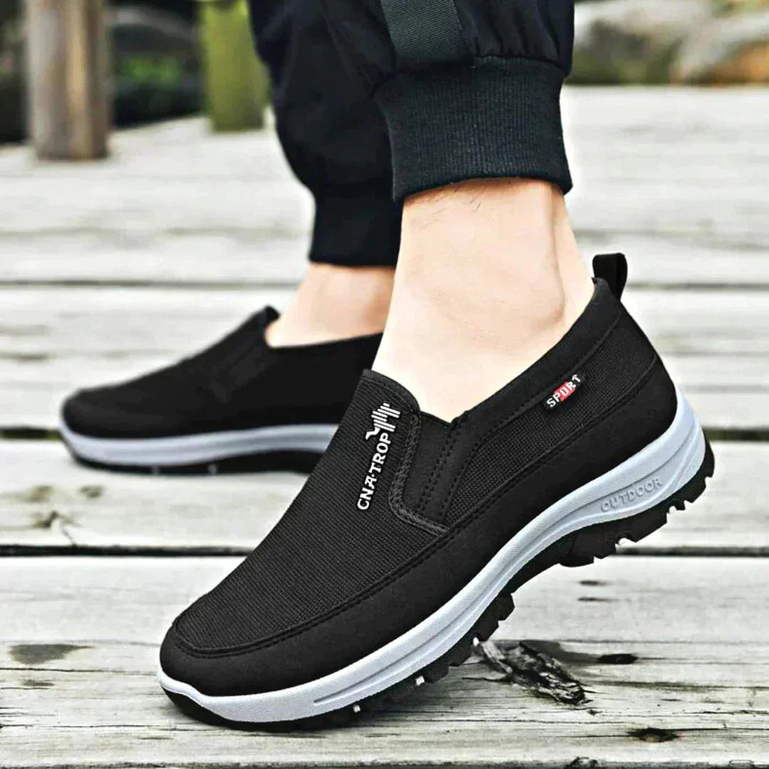 Variant image for Men Walking Shoe Black Leather | Walker-25