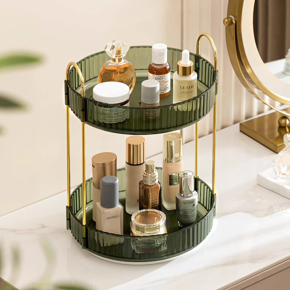 Women Makeup Organizer Rotating Plastic | Elegant Design 1