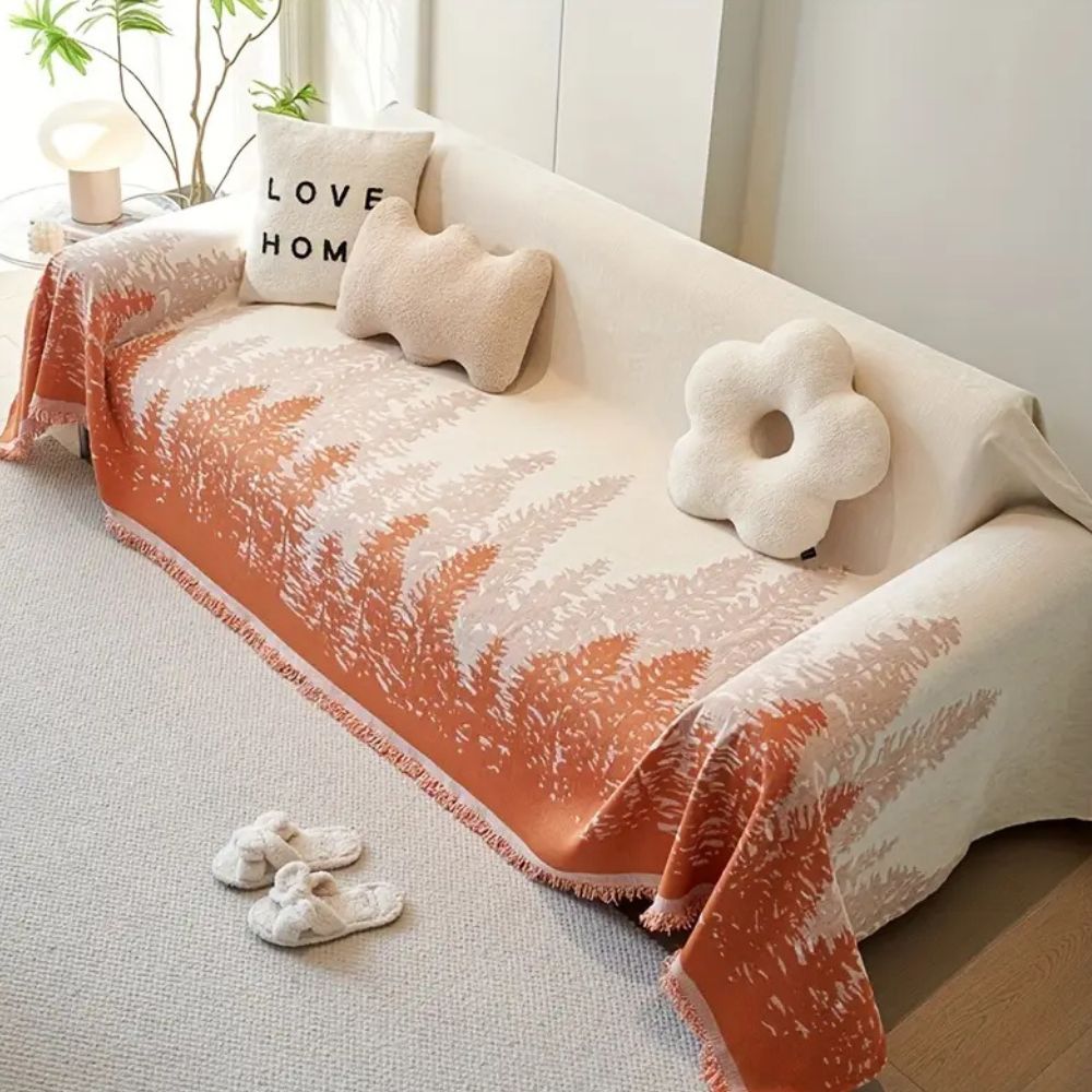 Sofa Cover Green Chenille | Nature's Embrace 3