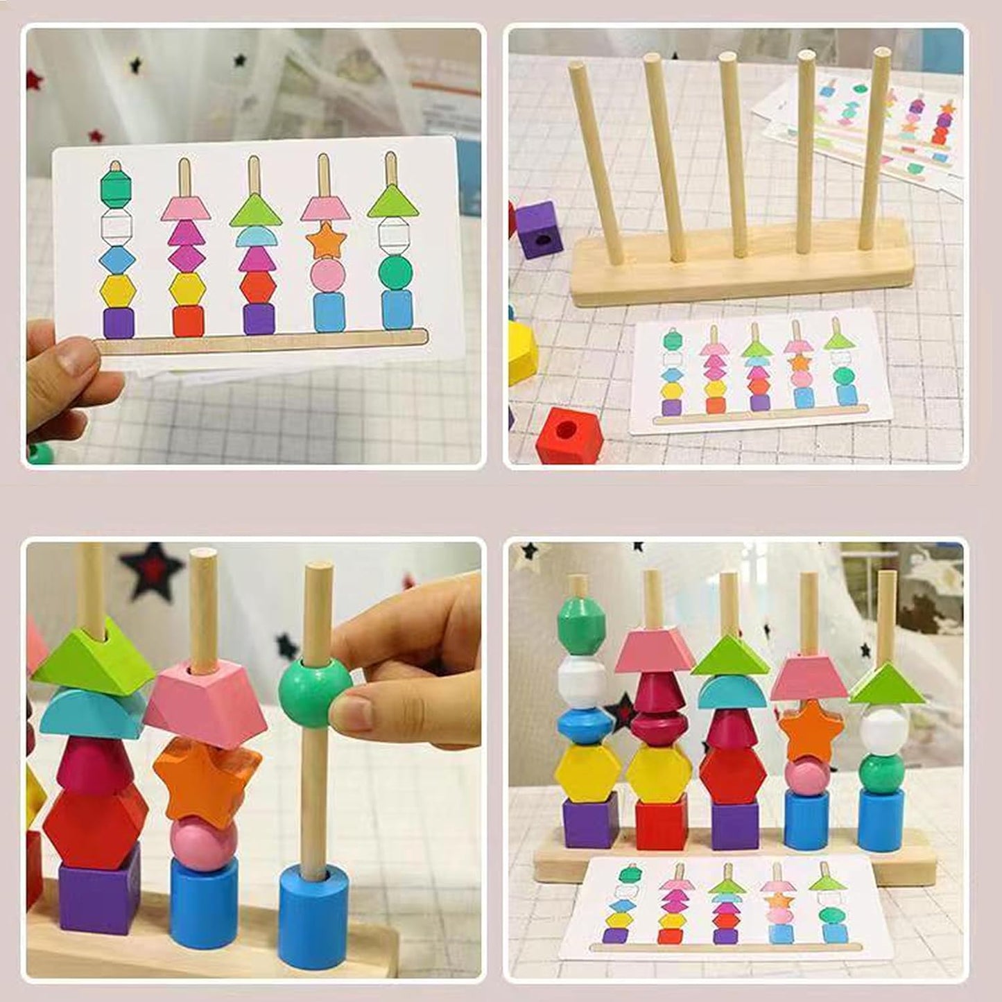 Educational Toy Wooden Puzzle Blocks for 3 Year Olds | Learning Fun-2