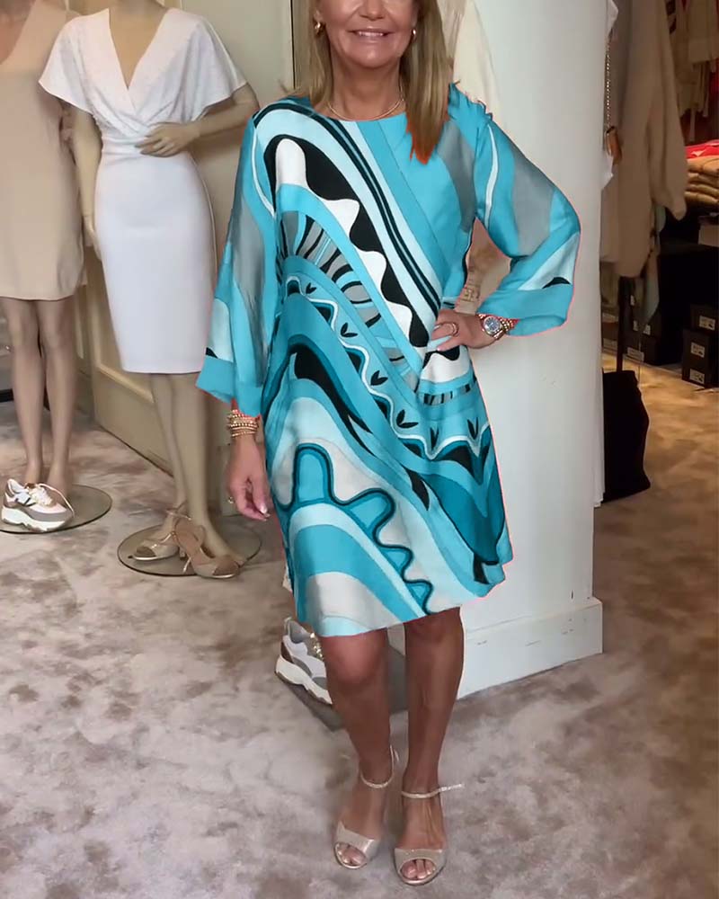Women Abstract Print Dress | Leona