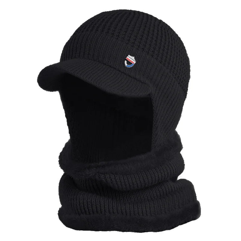 Men Knitted Winter Cap & Neck Warmer Set | Walter