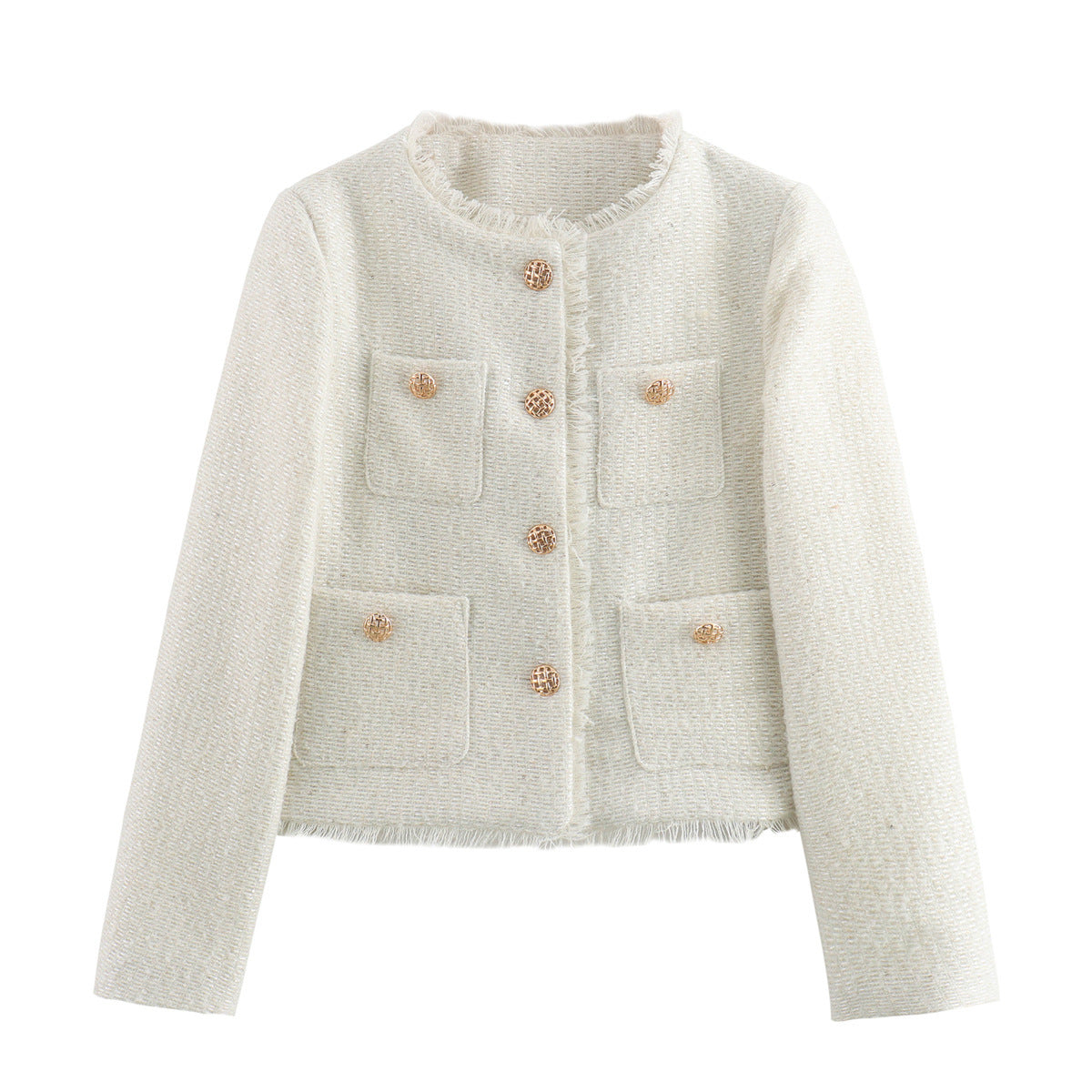 Women Classic Tweed Cropped Jacket | Alessi