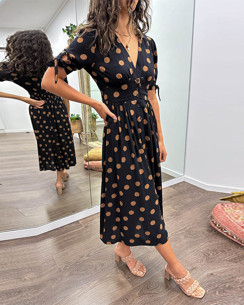 Women Polka Dot Dress | Charissa