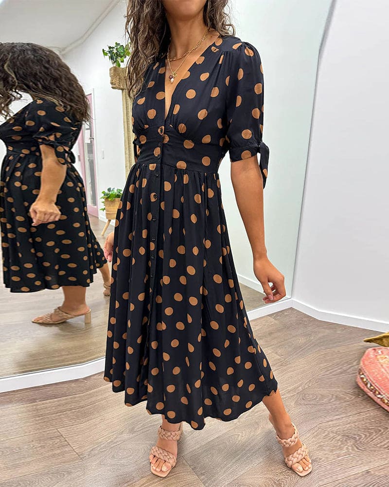 Women Polka Dot Dress | Charissa