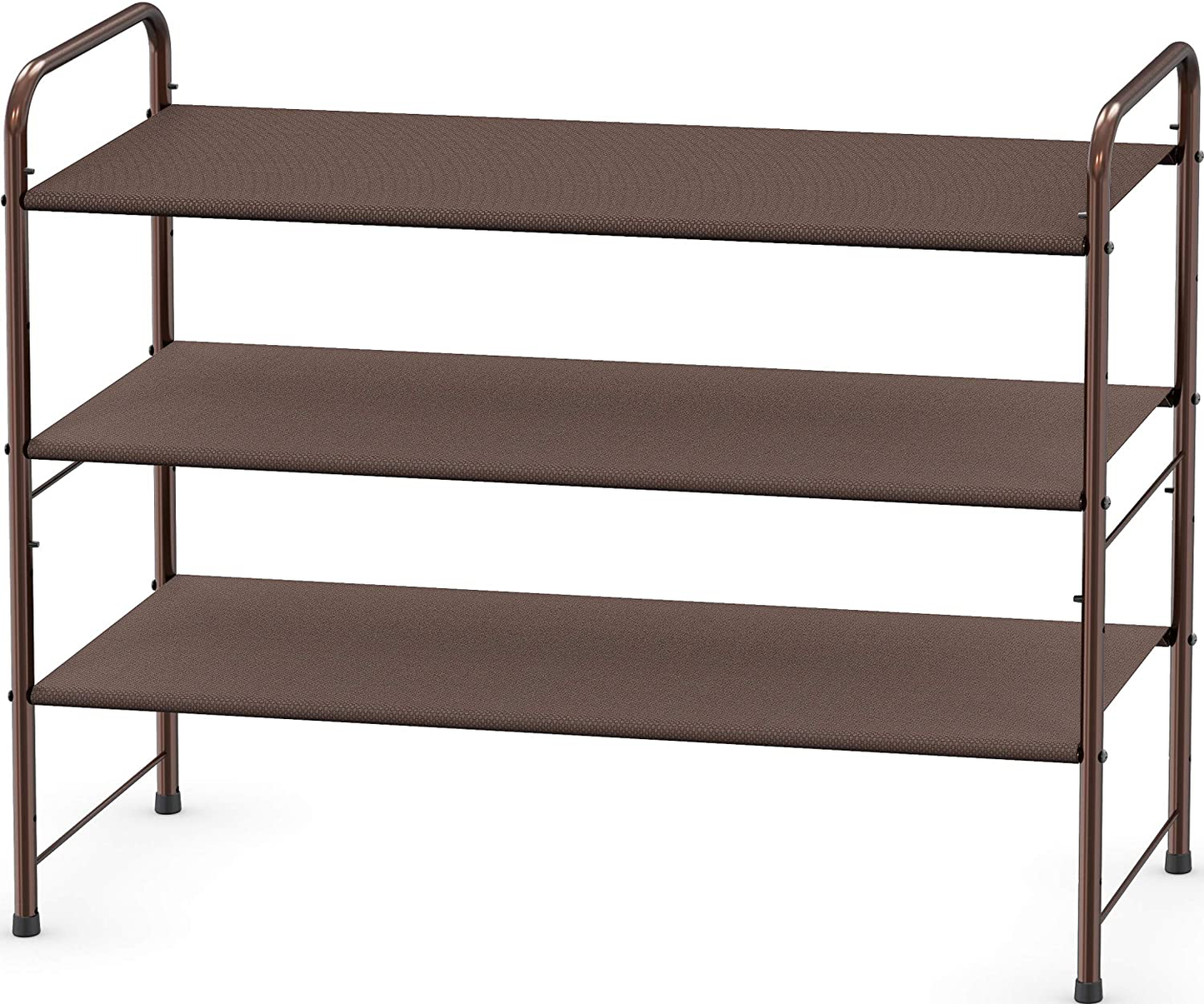 3-Tier Gray Shoe Rack Organizer with Adjustable Shelves – Durable Metal Entryway Shoe Storage Solution 1