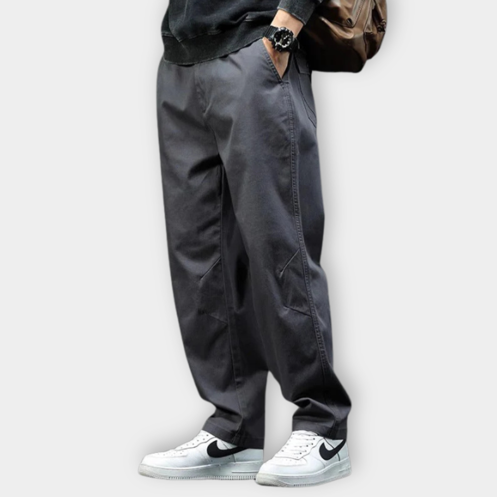 Men's Cargo Pants Black Cotton Blend | Dusk-1