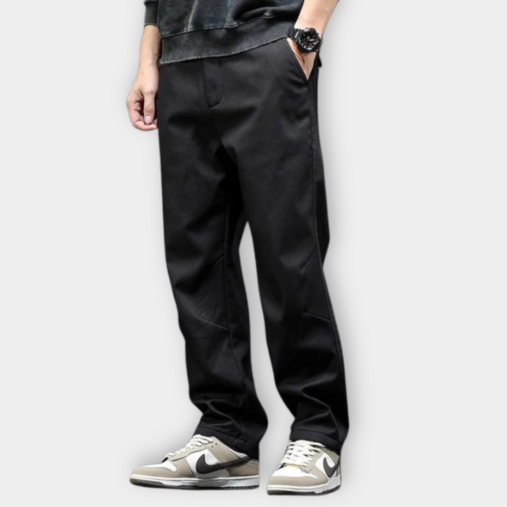 Men's Cargo Pants Black Cotton Blend | Dusk-2