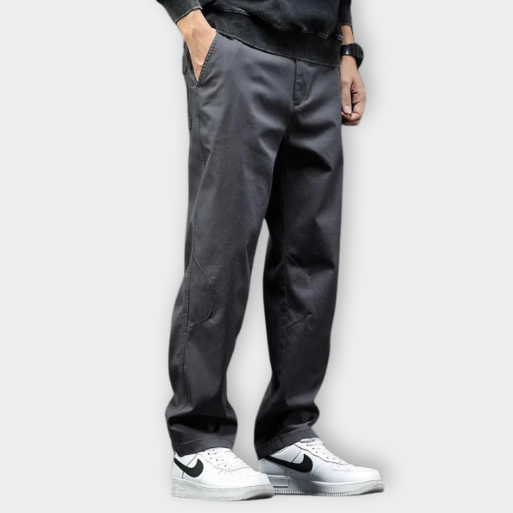 Men's Cargo Pants Black Cotton Blend | Dusk-3