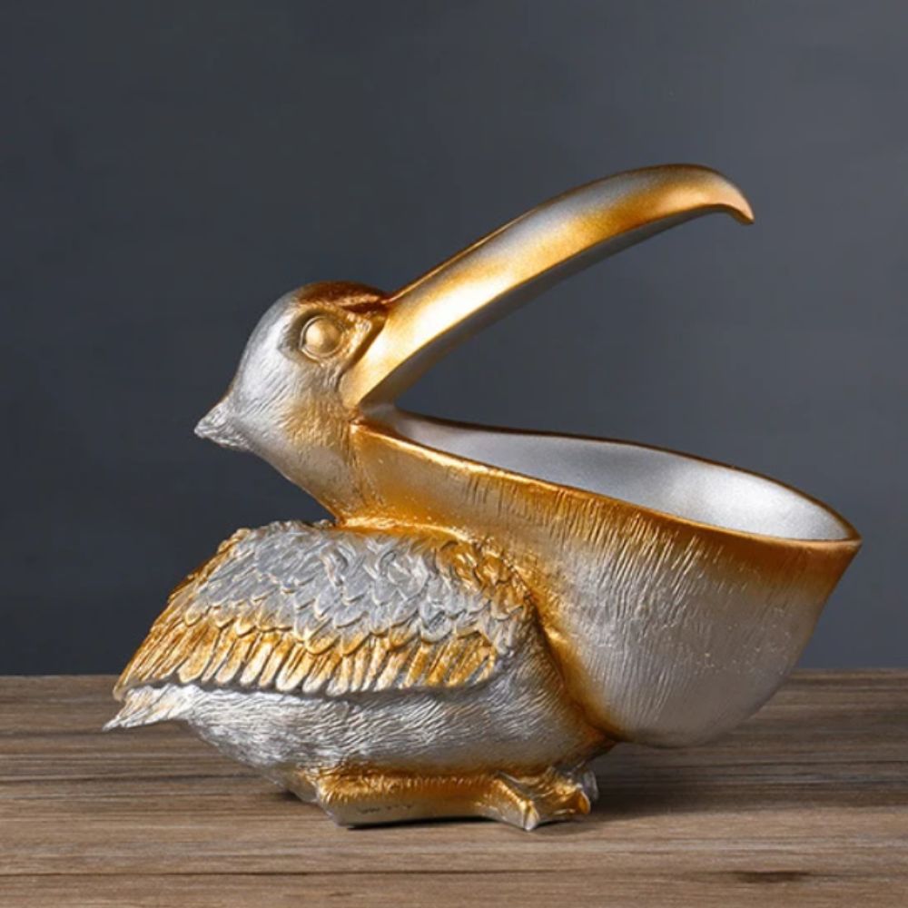 Home Organizer Gold Resin Pelican | Serenity 5