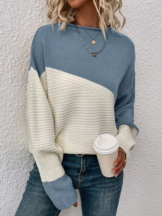 Women Color Block Sweater Multi Knit | Veronika-1
