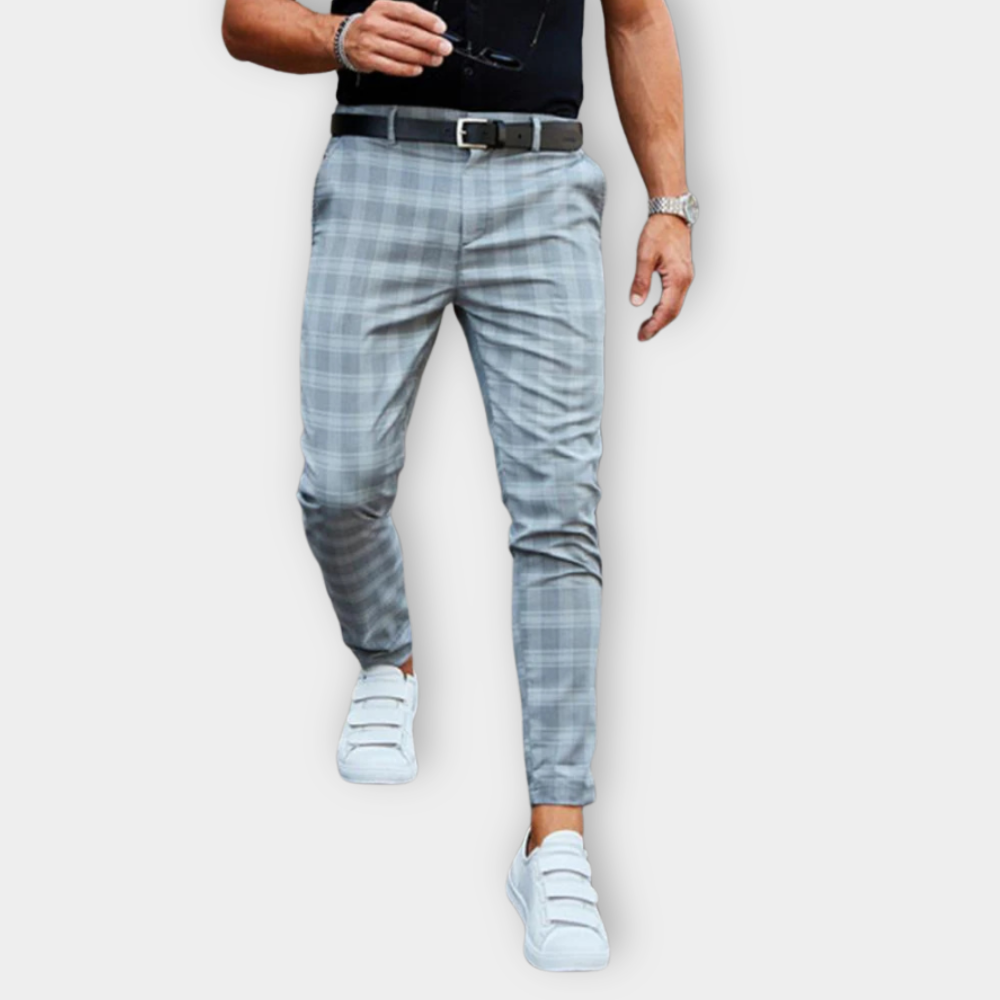 Variant image for Men's Chino Pants Blue Cotton | Darius-6