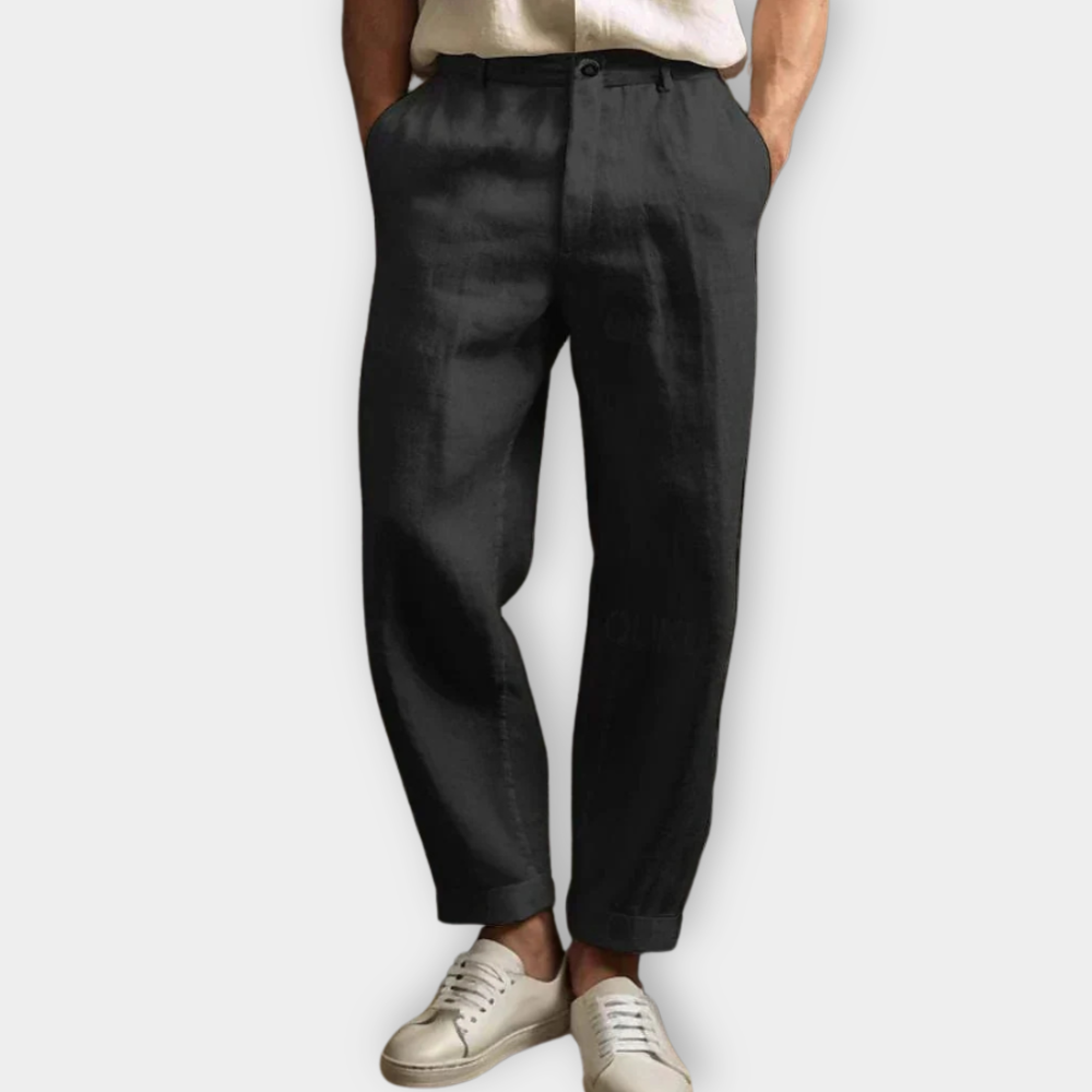 Variant image for Men's Linen Pants Beige Blend | Han-13