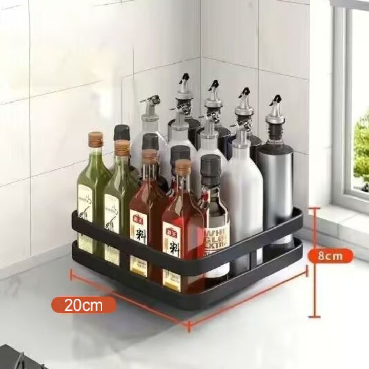 360° Rotating Spice Rack Organizer – Adjustable Kitchen Spice Storage Solution with Customizable Shelves 3