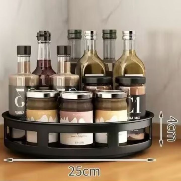 360° Rotating Spice Rack Organizer – Adjustable Kitchen Spice Storage Solution with Customizable Shelves 8