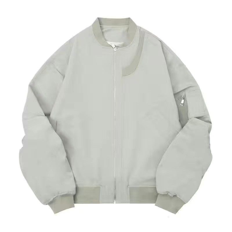Men Minimalist Zip-Up Bomber Jacket | Paul
