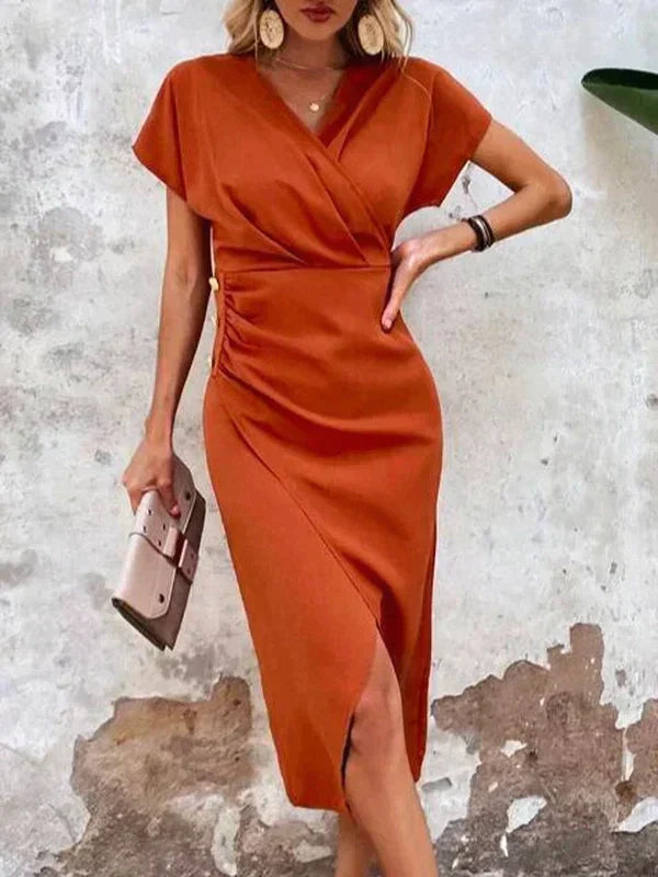 Women Elegant Party Dress with Front Slit | Emma