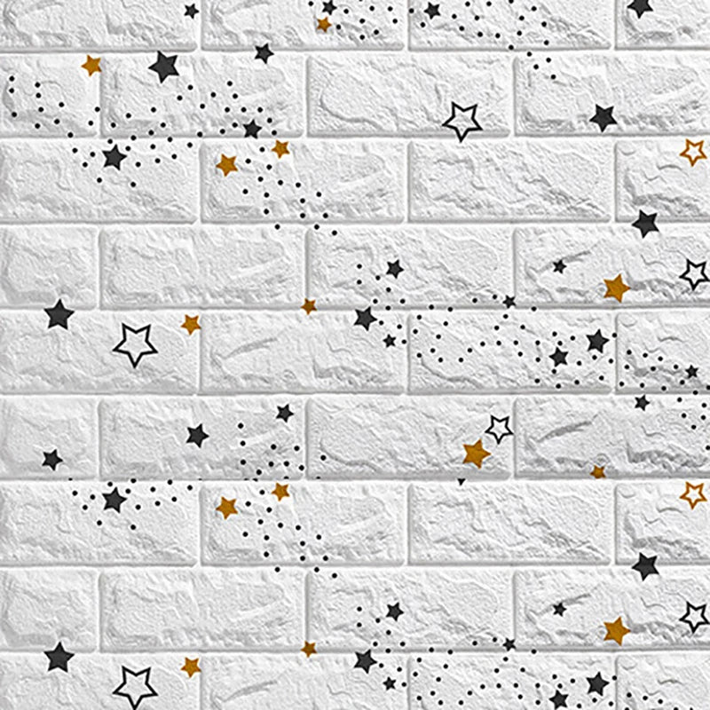 3D Foam Wall Decal - Waterproof Self-Adhesive Brick Wall Sticker Decor, 77x70cm for Home Interior Design 15