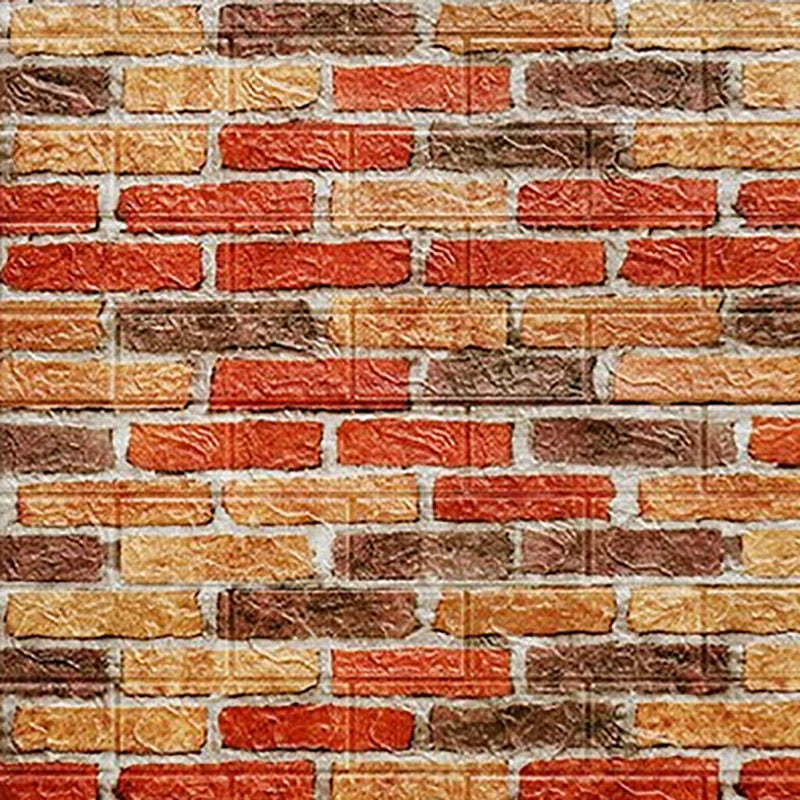 3D Foam Wall Decal - Waterproof Self-Adhesive Brick Wall Sticker Decor, 77x70cm for Home Interior Design 21