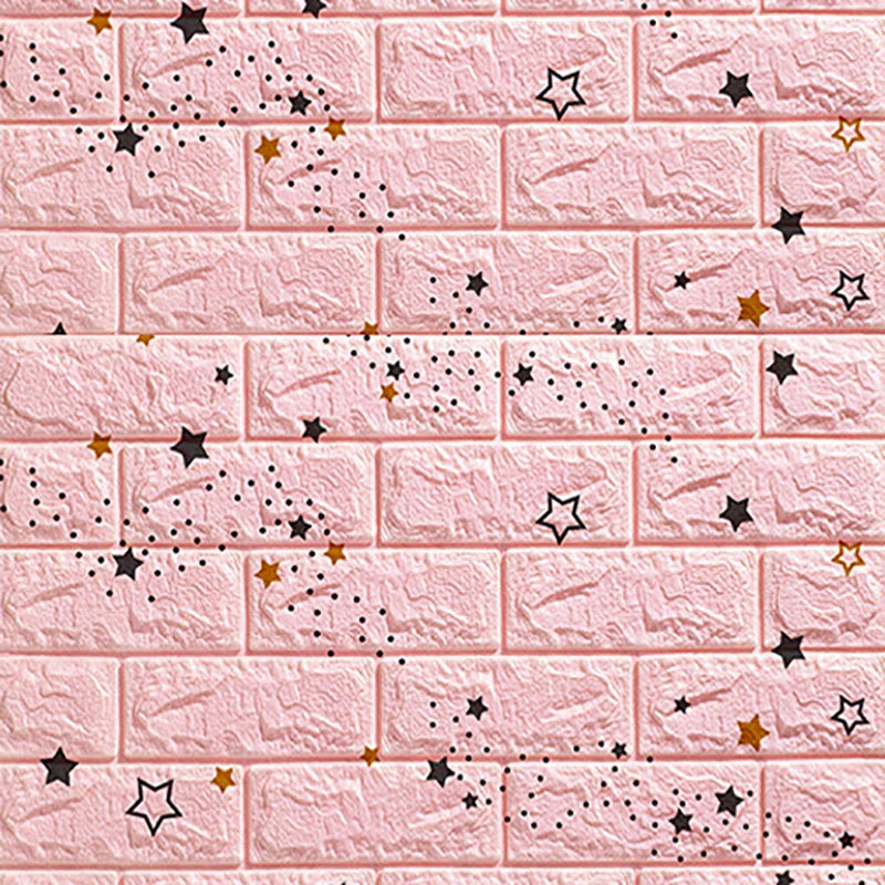 3D Foam Wall Decal - Waterproof Self-Adhesive Brick Wall Sticker Decor, 77x70cm for Home Interior Design 24