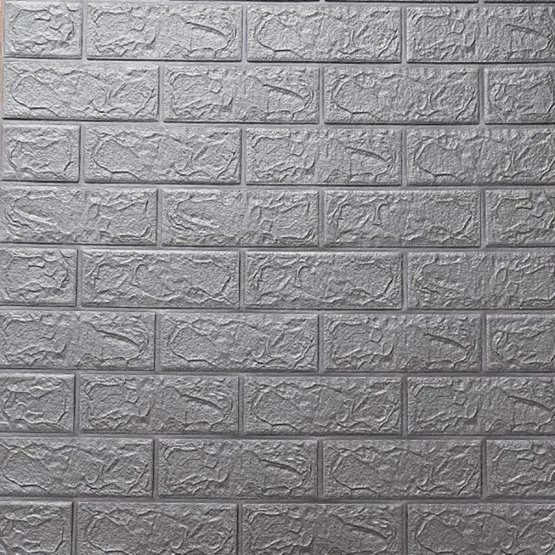 3D Foam Wall Decal - Waterproof Self-Adhesive Brick Wall Sticker Decor, 77x70cm for Home Interior Design 25