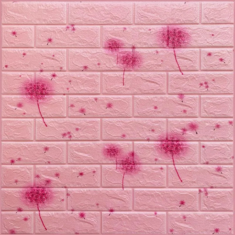3D Foam Wall Decal - Waterproof Self-Adhesive Brick Wall Sticker Decor, 77x70cm for Home Interior Design 28
