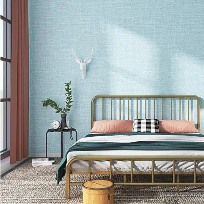 3D Textured Removable Wallpaper – Self-Adhesive Linen Foam Wall Stickers for Easy Home Decor, Waterproof, 50cm 4