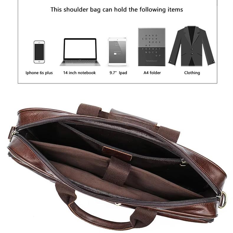Men Classic Leather Business Bag | Nolan