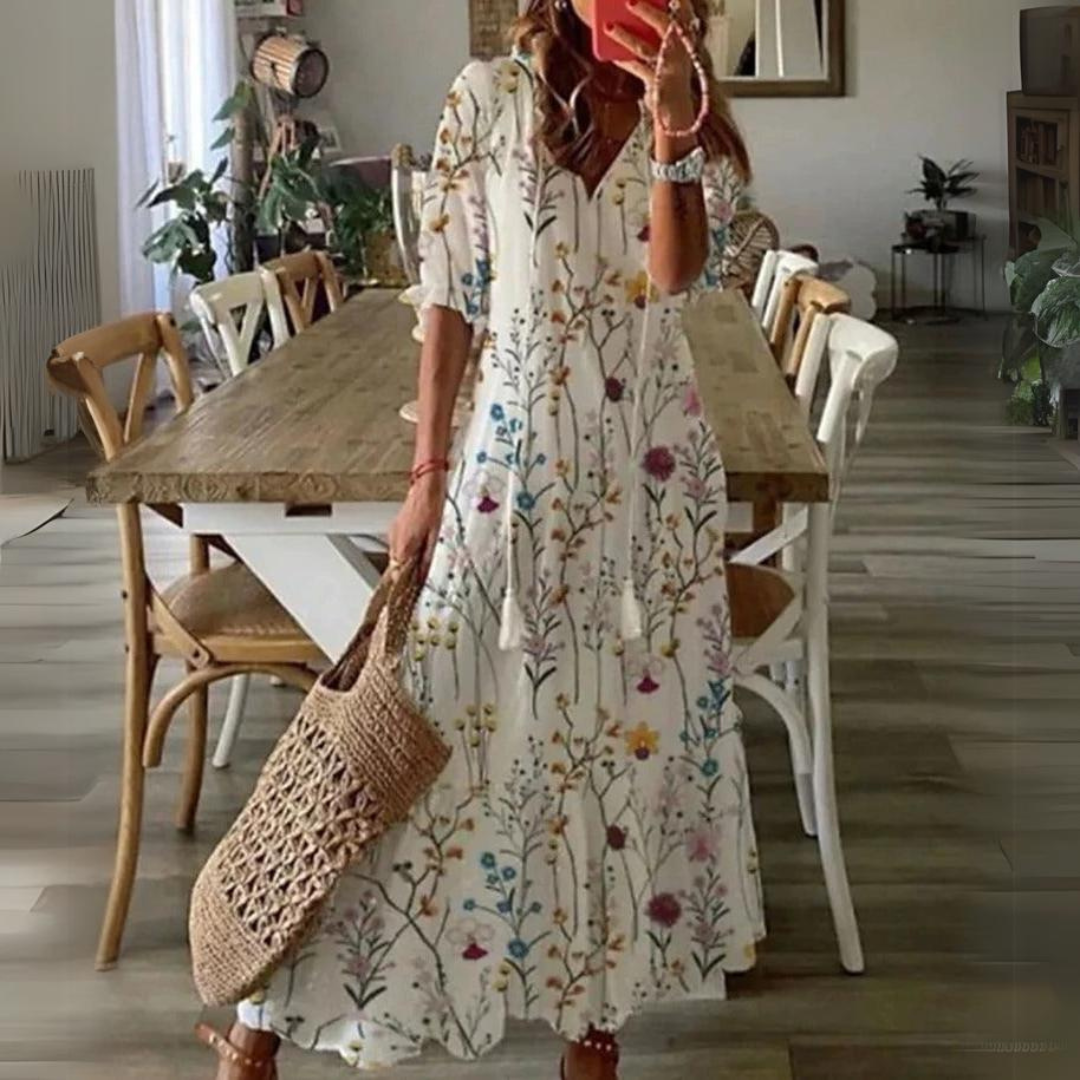 Women Maxi Dress Flowerprint | Ana