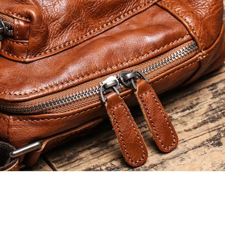 Men Vintage Leather Crossbody Bag | Owen