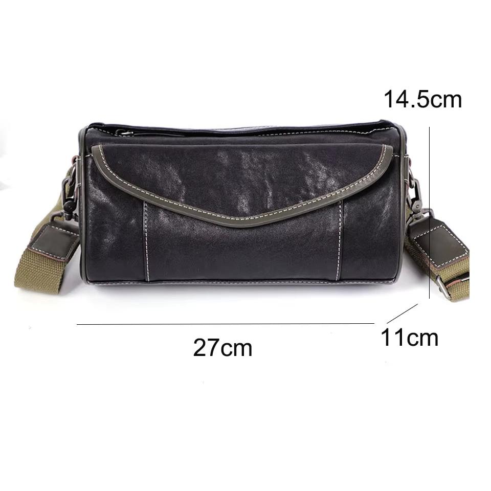 Men Vintage Leather Shoulder Bag | Elias