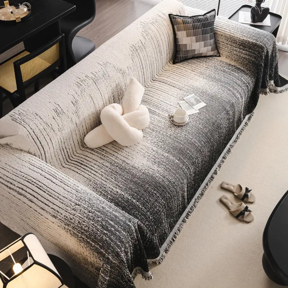 Sofa Cover Neutral Chenille Fabric | Modern Chic 3