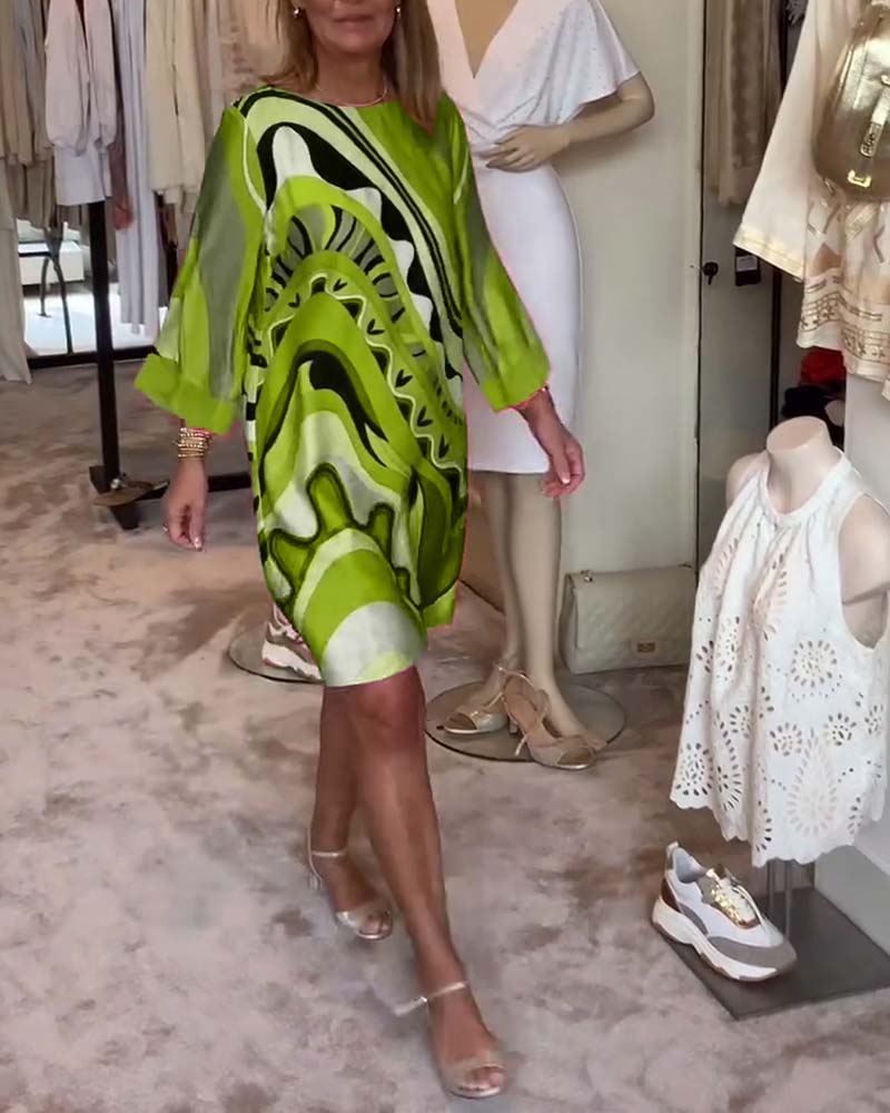 Women Abstract Print Dress | Leona