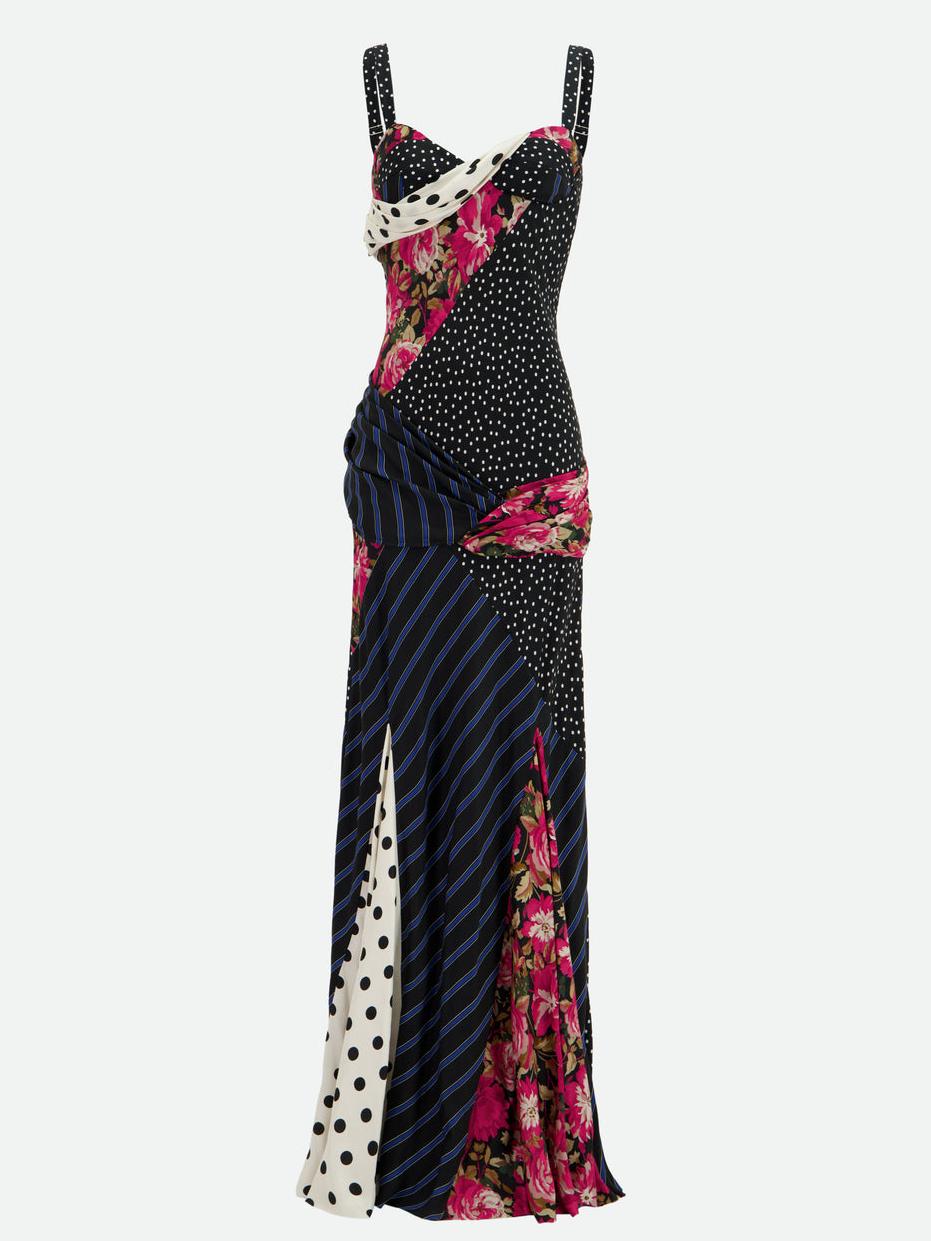 Women Maxi Dress Multi Color Polyester | Bella-3