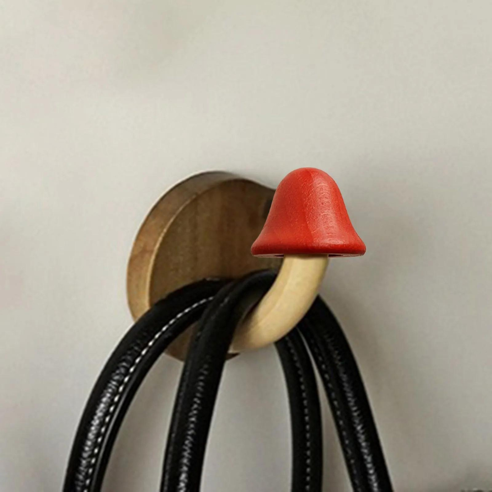 Wooden Wall Hook Mushroom Red Brown | Nature Charm 2