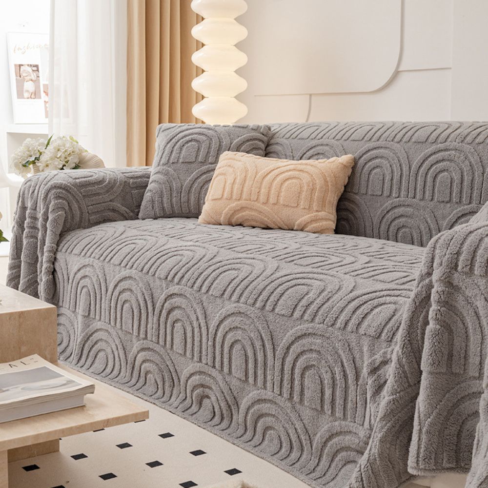 Sofa Cover Grey Microfiber | Celeste 2