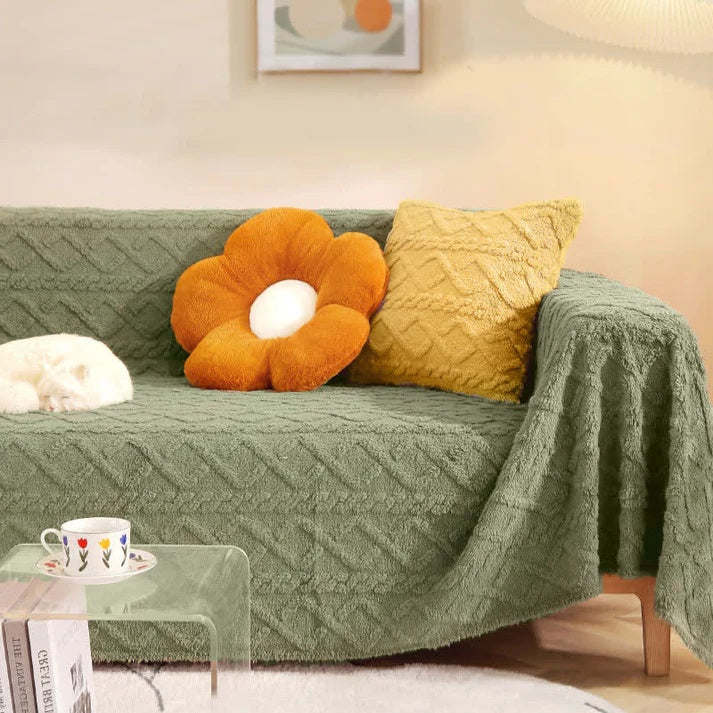 Sofa Cover Beige Cashmere Slipcover | Cozy Comfort 1