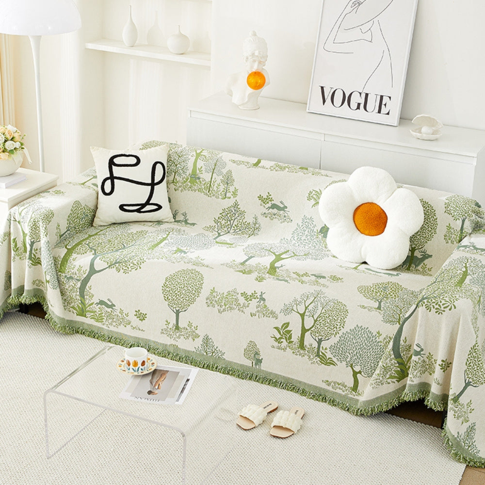 Sofa Cover Beige Chenille Ultra-Soft | Eden Grove 1