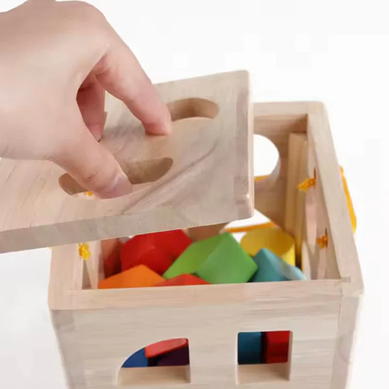 Baby Shape Sorter Cube Multicolor Wooden | Learning Fun-3