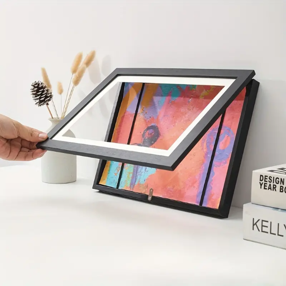 Children's Art Frame Natural Wood | Creative Display for Kids' Artwork 4